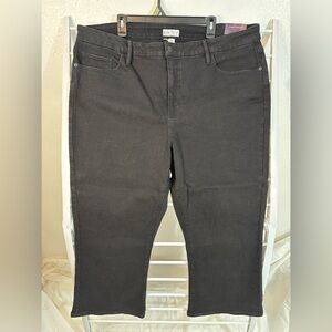Ava+Viv NWT black stretch high-rise ankle bootcut jeans 22W